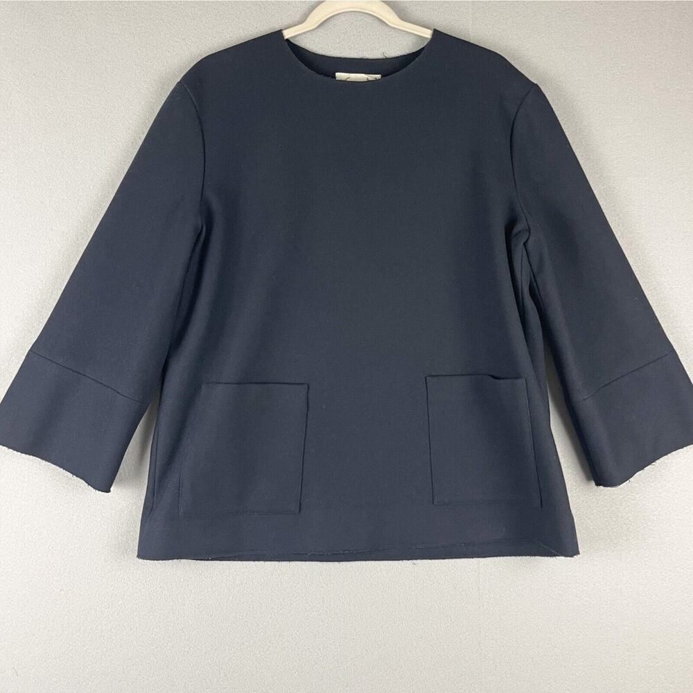 Studio Nicholson Nico Wool Cashmere Blend Sweater Top Women 3‎ Blue Minimalist